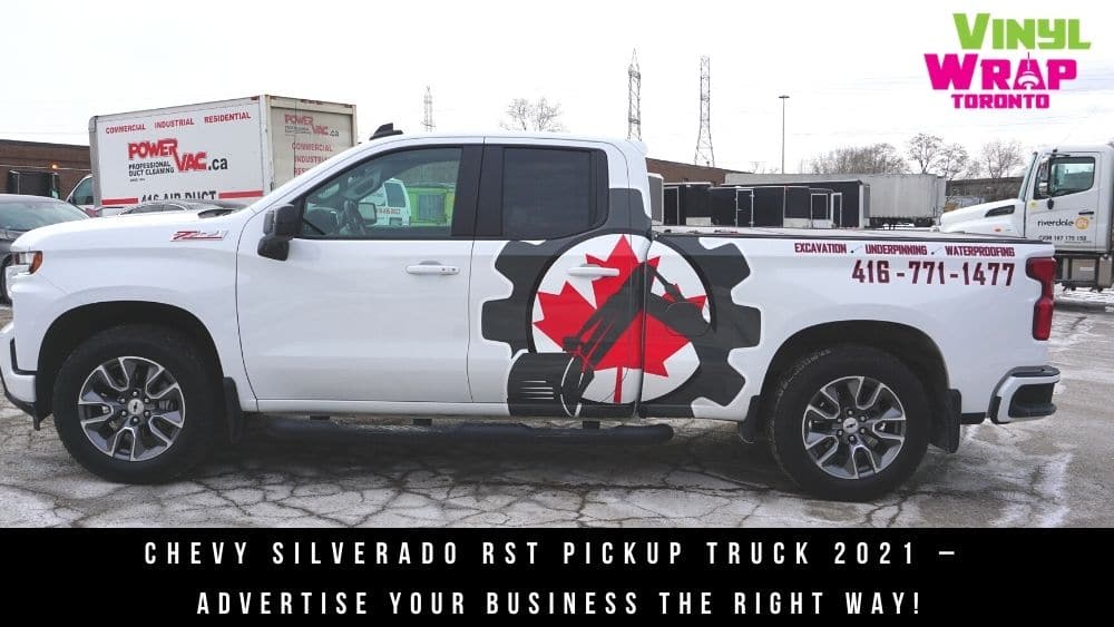 Chevy Silverado RST - Pickup Truck -2021 – - Advertise your business - Toronto - Decals - Commercial Decals - banner