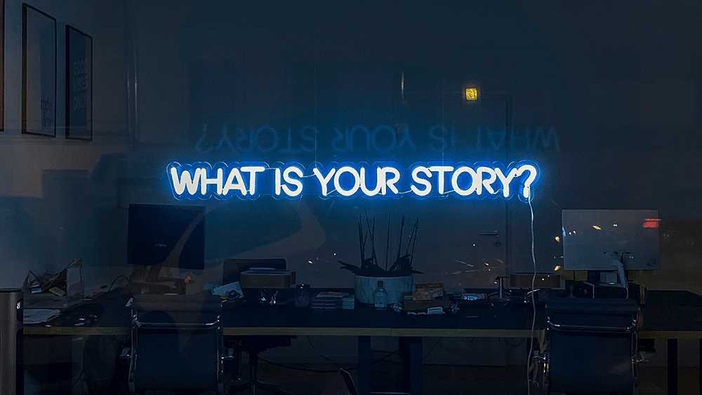 Brand persona your story neon sign