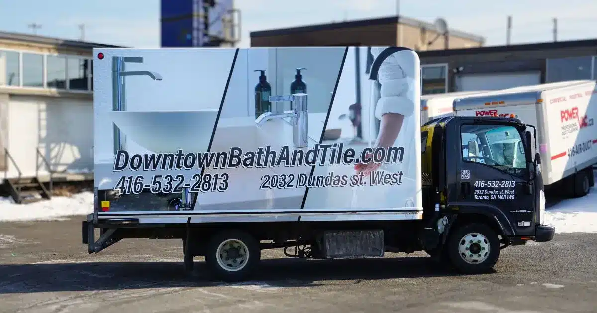 Downtown Bath & Tiles - Isuzu - NPR Box Truck Full Wrap - After - Side 2