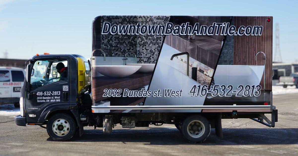 Downtown Bath & Tiles - Isuzu - NPR Box Truck Full Wrap - After - Side