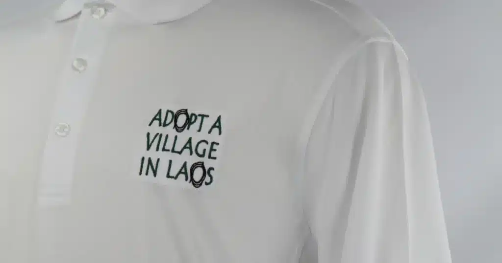 Adopt A Village In Laos embroidery polo shirt