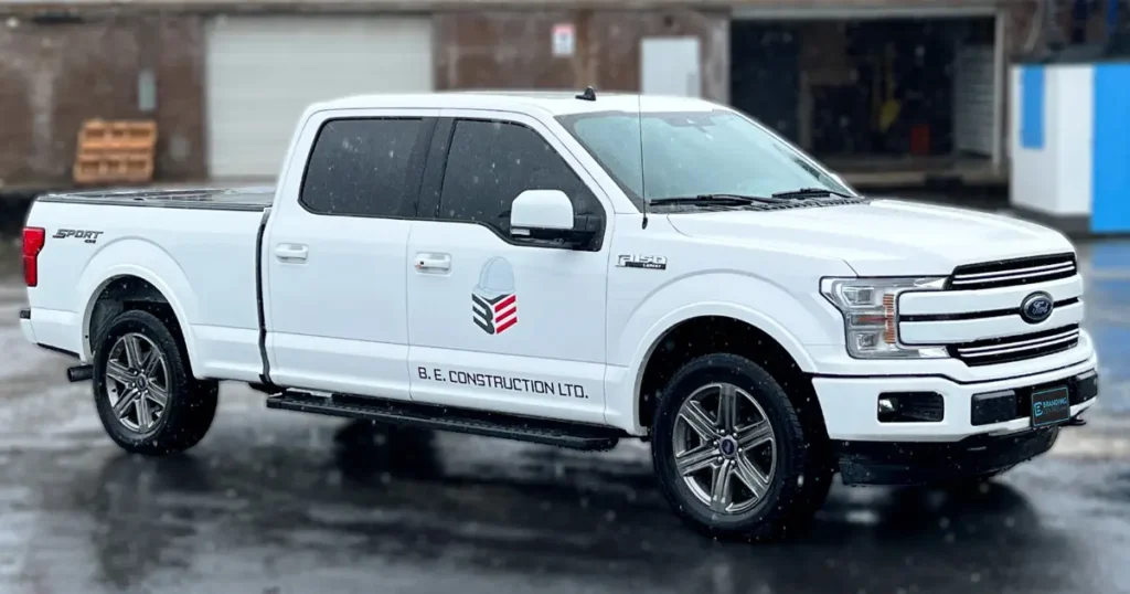 B.E. Construction | Ford F-150 – High-Impact Lettering & Graphics