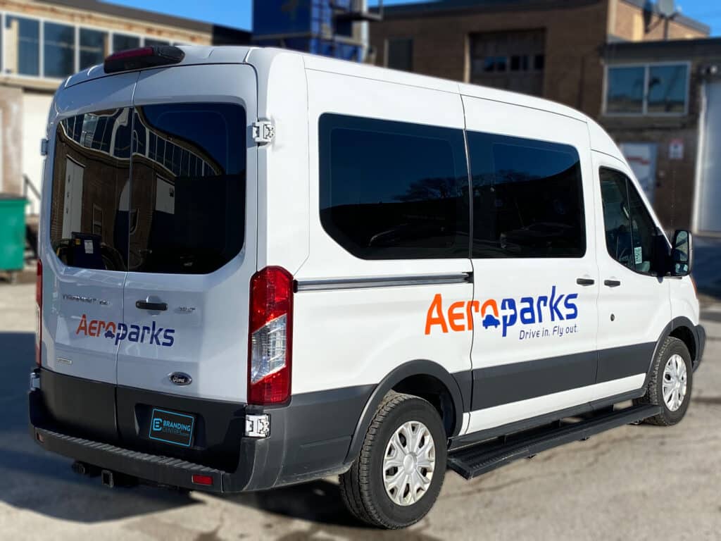 Side Angle of Ford Transit Decals For AeroSpot