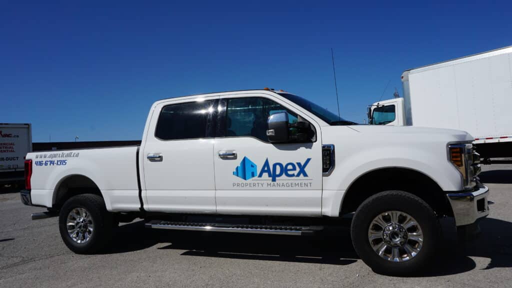Apex-Property-Management Lettering & Decals F-150- Side Angle